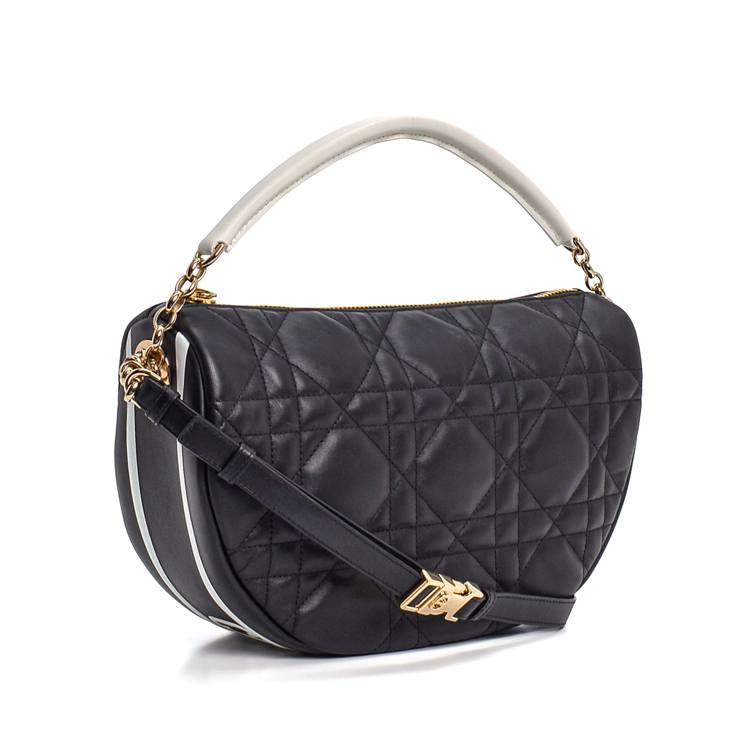 Christian Dior - Black Cannage Leather Medium Vibe Bag